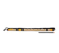 Radhe Flutes | F Sharp Left Handed Base Bansuri | Black & Orange| Tuned With Tanpura A=440Hz | PVC Flute + Velvet Cover + Hindi & English Flute Lessons