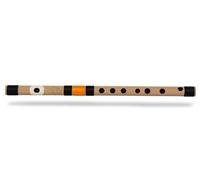 Radhe Flutes | G Sharp Left Handed Middle Bansuri | Black & Orange| Tuned With Tanpura A=440Hz | PVC Flute + Hindi & English Flute Lessons
