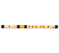 Radhe Flutes | G Sharp Right Handed Middle Bansuri | Black & Orange| Tuned With Tanpura A=440Hz | PVC Flute + Hindi & English Flute Lessons