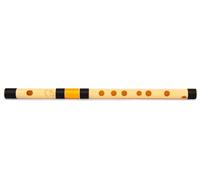 Radhe Flutes | G Sharp Right Handed Middle Bansuri | Black & Orange| Tuned With Tanpura A=440Hz | Without Lip-Plate | PVC Flute + Hindi & English Flute Lessons