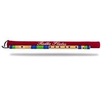 Radhe Flutes | PVC Fiber | C Sharp | Right Handed | Blue & Green Threads | Assorted Colours for Velvet Cover + Complete Flute Beginners Online Course In Hindi and English