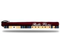 Radhe Flutes | Right Handed C Natural With Velvet Cover | Tuned With Tanpura A=440Hz | PVC Fiber | Dark Blue & Black