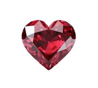 Radheyma 14.25 Carat Best Quality Heart Shaped Burmese Red Ruby Stone Original Certified with GGTL Lab Certified Gemstone for Women and Men Jewellery Making Loose Gemstones