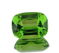 Radheyma 4.25 Ratti / 3.20 Carat Excellent Cushion Cut Peridot Loose Gemstone Lab Certified Superfine Quality Gemstone for Men and Women One Size