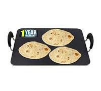 Radhna Indian Traditional Designer Non Stick Dosa Roti Chapati Pathiri Tawa 5mm Large Rectangular Aluminium Body(37.5cm x 32.5cm Dia) - Fastest Delivery with DHL