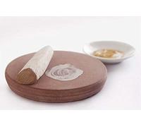 Radhna Indian Traditional Handmade Sandalwood Pata Board/Chandan Pata (6-inches, Brown) - Fastest Delivery with DHL