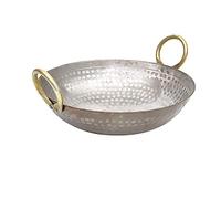 Radhna Premium Heavy Base Iron Matthar/Hammered Kadhai | Kadai with Handle for Kitchen | Deep Frying Kadai (1.5 Litre)