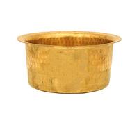 Radhna Traditional Indian Indian Traditional Kitchen Utensil Brass Patila Tope Cooking Topia Bhaguna Pots & Pan Capacity 5 Litre