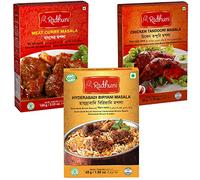 Radhuni Variety Muti-Packs: Hydrabadi Feast 3 x Multi-Packs: Hydrabadi Biryani 45gm, Chicken Tandoori Masala 45gm & Meat Curry Masala 100gm from Square Foods Bangladesh
