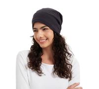 Radia Smart® EMF Protection Ultimate GOTS Organic Cotton Slouch Beanie, 5G Blocking, RF Shielding, EMF Protection, Brain Coat, Black, Dark Grey, M/One size
