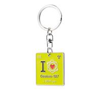 Radiacode Funny Physics Gifts for Enthusiasts and Nuclear Nerds Glow in the Dark Keychain Science Accessories Cool Present (I Love Cs)