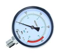 Radial 0-60mpa Hydraulic Water Pressure Gauge Glycerin Free Stainless Steel Anti-vibration Manometer G 1/4 G1/2(YN60BF-one Fourth,0-0.6Mpa)