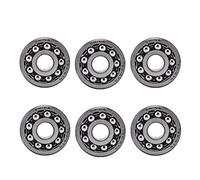 Radial Ball Bearing Self Aligning Double Row Ball Bearings High Precision Low Noise for Instrumentation Motors Gearboxes Household Appliances 6Pcs High Carbon Bearing Steel (1301)