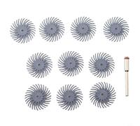Radial Bristle Disc Kit 25mm 3mm Shank Abrasive Brush Set for Rotary Tools, Nylon Polishing Wheels for Jewelry Making, Woodworking, Dental Lab and Crafts Cleaning(220Grit)