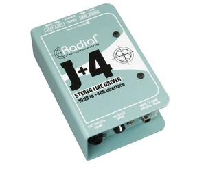 Radial J+4 Active Stereo DI Box (-10dB Unbalanced/+4dB Balanced)