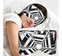 Radial Monochrome Print Sleep Eye Mask Comfortable Sleeping Mask
