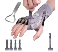Radial Nerve Palsy Splint Brace for Wrist drop, 5 Fingers Extension, Stroke Patient Recovery, Finger Limp, Crutch Palsy, MCP Arthroplasty, for both Left and Right Hand - Gray