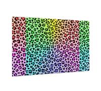 Radial Rainbow Multicolor Leopard Pattern, 1000 Pieces Jigsaw Puzzles, Wooden Jigsaw Family Game Wall Decor for Adults Teens