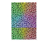 Radial Rainbow Multicolor Leopard Pattern, Jigsaw Puzzles 1000 Pieces, Wooden Jigsaw Family Game Wall Decor for Adults Teens