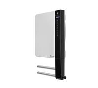 Radialight Windy, Electric Bathroom Fan Heater, Thermostat and Timer with Towel Rails 1800W (White)