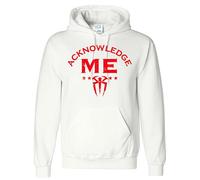 RADIANCE Acknowledge Me Roman Rings White Medium Hoodie Funny Fan Tee |Retro Pro Wrestler Graphic Tee|Funny Apparel | Soft Cotton Casual Fit for Men & Women | Suitable for WWE, Fitness & Gym Lovers