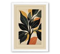 Radiance Botanical Framed Wall Art Print A2 (59.4×42cm) White, Wall Decor for Living Room, Bedroom, Office & Home, Ready to Hang, Art Gift