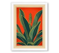 Radiance Botanical Framed Wall Art Print A2 (59.4×42cm) White, Wall Decor for Living Room, Bedroom, Office & Home, Ready to Hang, Art Gift