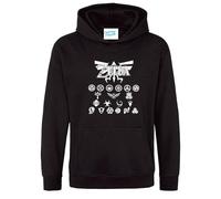 Radiance Funny Zelda Slogan Unisex Printed Hooded Sweatshirt Black