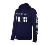 RADIANCE Inspired Police Box Hoodie - Adult Hooded Top, Funny Printed Public Phone Call Dr Box Hoodie in Black