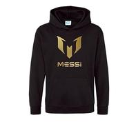 Radiance Kids Footballer inspired Messi Gift Hoodie Unisex Printed kids and Adult Hooded Sweatshirt Black