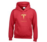 Radiance Kids Gaming and Tesla Inspired Unisex Printed Hooded Sweatshirt - Bold Graphic Hoodie, Soft Cotton-Poly Blend, Durable Design, Comfortable Fit, Gaming and Tesla Fans,Multiple Sizes & Colors