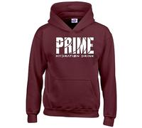 RADIANCE Kids PRIME Hydration Drink Hoodie, Energy Drink, KSI, Logan Paul, Meta Moon Flavour Jumper (as8, age, 8_years, regular, Burgundy)