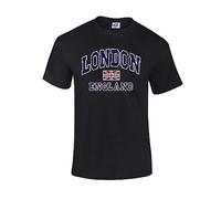 RADIANCE London England Souvenier Union Jack T-Shirt Great Sovenier Gift for Vist London (as8, Alpha, l, Regular, Regular, Black)