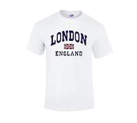 RADIANCE London England Souvenier Union Jack T-Shirt Great Sovenier Gift for Vist London (as8, Alpha, xx_l, Regular, Regular, White)