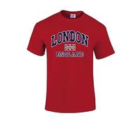 RADIANCE London England Souvenier Union Jack T-Shirt Great Sovenier Gift for Vist London (as8, Alpha, x_l, Regular, Regular, Red)