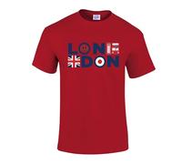 RADIANCE London England T-Shirt Great London Sovenier T-Shirt - London Souvenir Vintage T Shirt for Men, Women, Kids Red