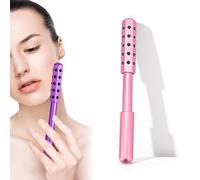 Radiance Roller, 30 Germanium Stone Facial Massage Tool for Lifting, Sculpting, Glow Boost, Energizing & Cooling - Glow Sculpting Beauty Roller (Pink)