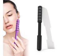 Radiance Roller, 30 Germanium Stone Facial Massage Tool for Lifting, Sculpting, Glow Boost, Energizing & Cooling - Glow Sculpting Beauty Roller (Black)