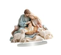RadianceBiz 2. Jesus Sacred Figure Decoration Acrylic Table Sign Vacation Flat Desktop Orament for Table, Colorful Holy Family