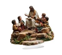 RadianceBiz 2. Jesus Sacred Figure Decoration Acrylic Table Sign Vacation Flat Desktop Orament for Table, Jesus Giving Lecture