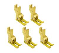RadianceBiz 5-piece Presser Foot Set for Computerized Flatbed Sewing Machines, Accessories, Spare Parts, Edge Stitch for DIY Crafts, Overlock Stitching And Quilti, yellow, right 0.2