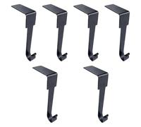 RadianceBiz 6 Pieces Christmas Stocking Holders Hearth Hooks Garland Holder And Stocking Hanger with Easy Installation No Tools Required for Decoration, Black