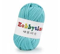 RadianceBiz DIY Strips Yarn Ribbon Crochet Cord with Modal Blend Material Flat 2cm Width Consistent Gauge Easy to Knit Or Hook Suitable for Crafting Storage Baskets Slippers Handbags, Sky Blue
