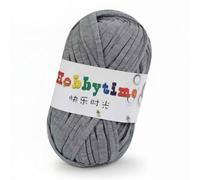 RadianceBiz DIY Strips Yarn Ribbon Crochet Cord with Modal Blend Material Flat 2cm Width Consistent Gauge Easy to Knit Or Hook Suitable for Crafting Storage Baskets Slippers Handbags, Jade Gray