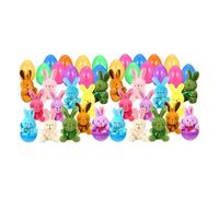 RadianceBiz Easter Eggs with Bunny Toys for Fillable Gifts and Carnival Rewards, 24Pcs