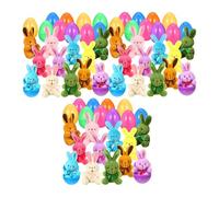 RadianceBiz Easter Eggs with Bunny Toys for Fillable Gifts and Carnival Rewards, 36Pcs