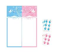 RadianceBiz Gender Reveal Game with Voting Choices, Celebration Supplies, White