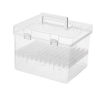 RadianceBiz Marker Case Transparent Box Portable Organizer Highlighter Pen Holder Watercolor PP Container Suitable for Art Drawing Travel Ca, 120 Slots