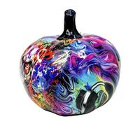 RadianceBiz Pumpkin Figurine Party Decoration Fireplace Ornament Fall Centerpiece Lightweight Polyresin Miniature Statue Suitable for Living Room, purple, S