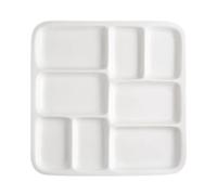 RadianceBiz White Porcelain Artist Paint Palette for Watercolor, for Tempera Painting